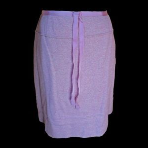 Pink Wool Midi Skirt